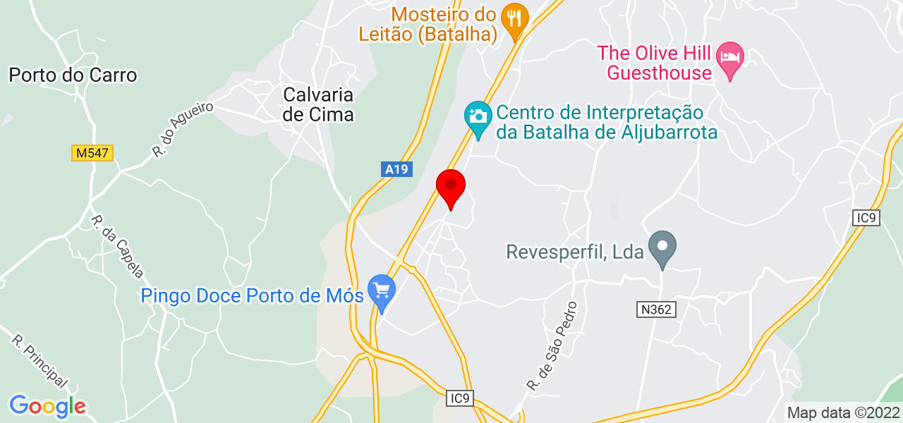 Primesteel Lda - Leiria - Porto de Mós - Mapa