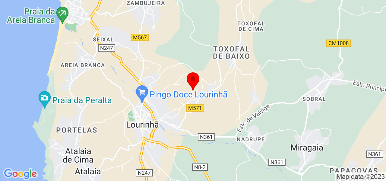 Sandra - Lisboa - Lourinhã - Mapa