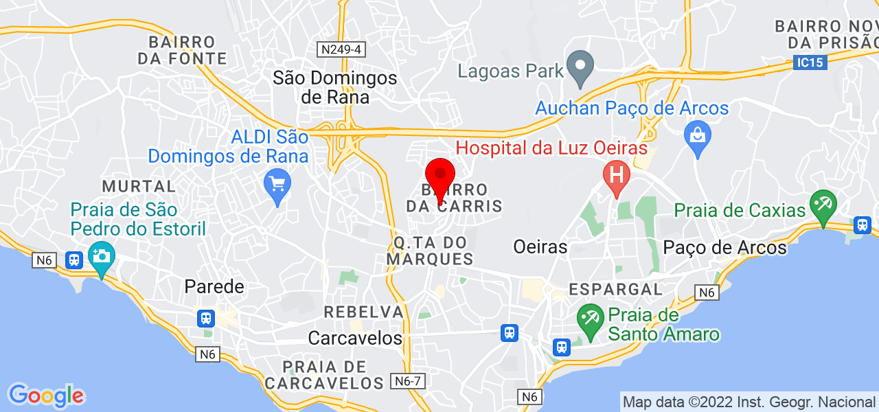 Vera Gaspar - Lisboa - Cascais - Mapa