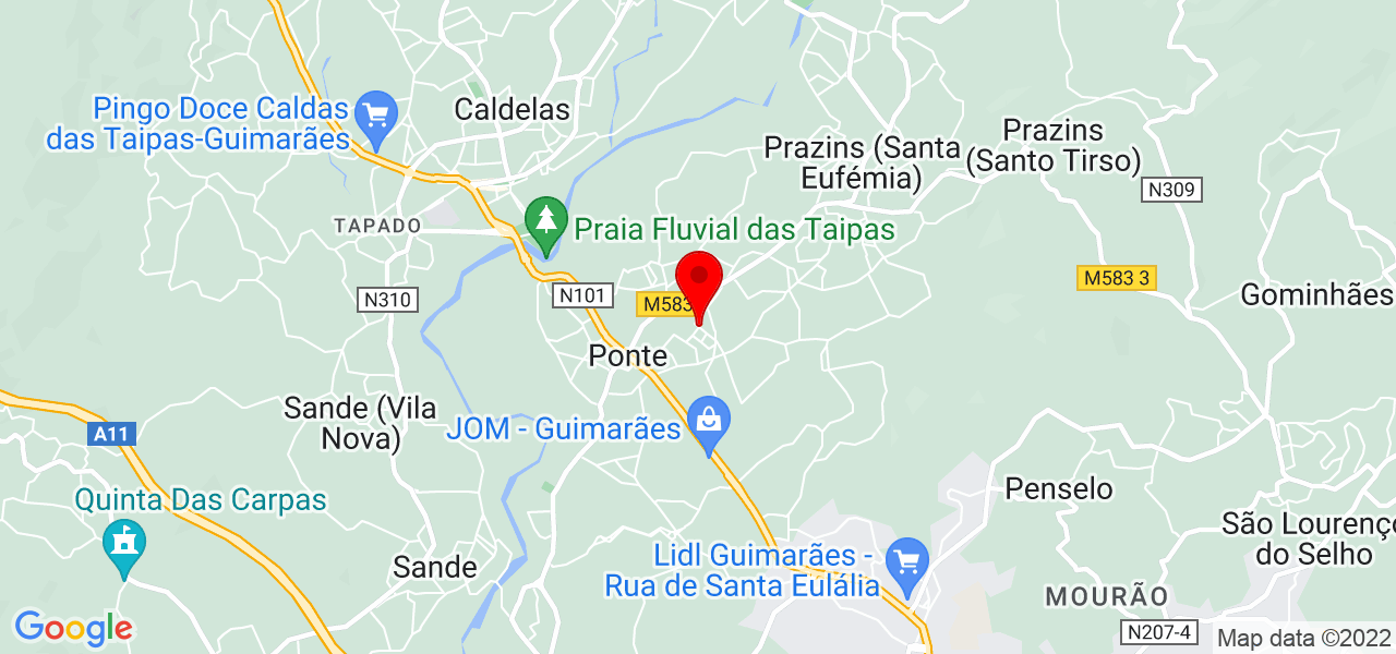 Eu fa&ccedil;o - Braga - Guimarães - Mapa