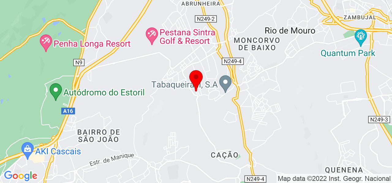 Fernanda Bonante Adestramento de C&atilde;es - Lisboa - Sintra - Mapa