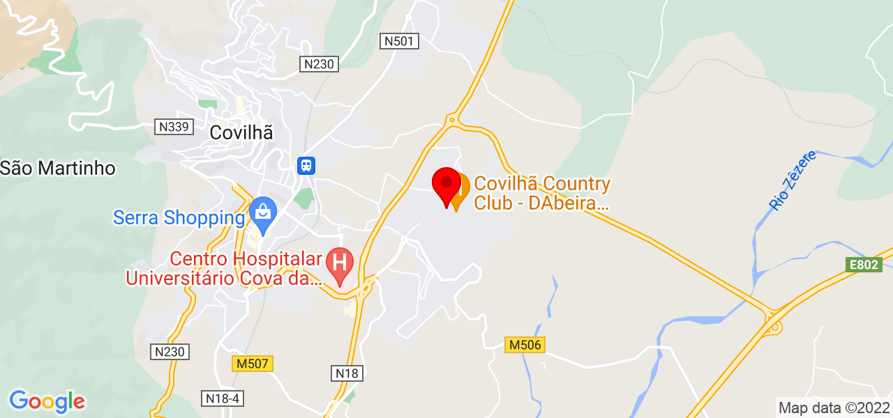 Jan Sieslieng - Castelo Branco - Covilhã - Mapa