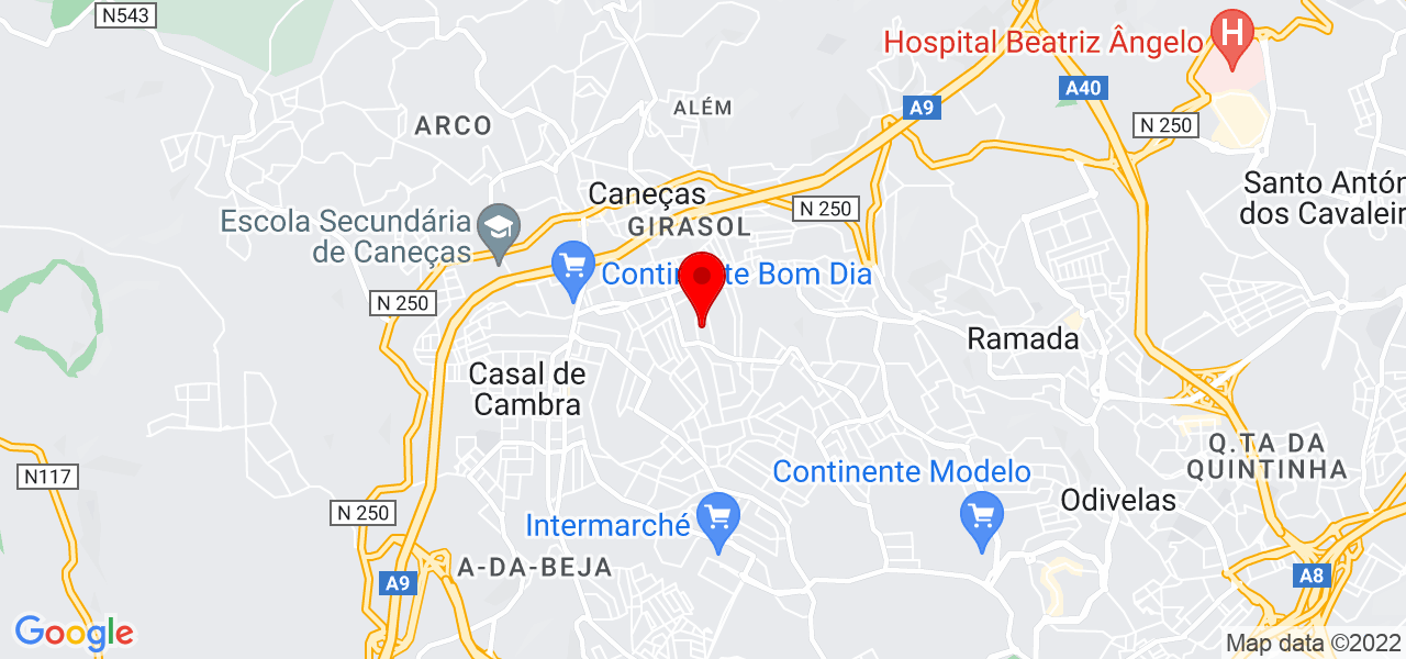 Ricardo Sim&otilde;es - Lisboa - Odivelas - Mapa