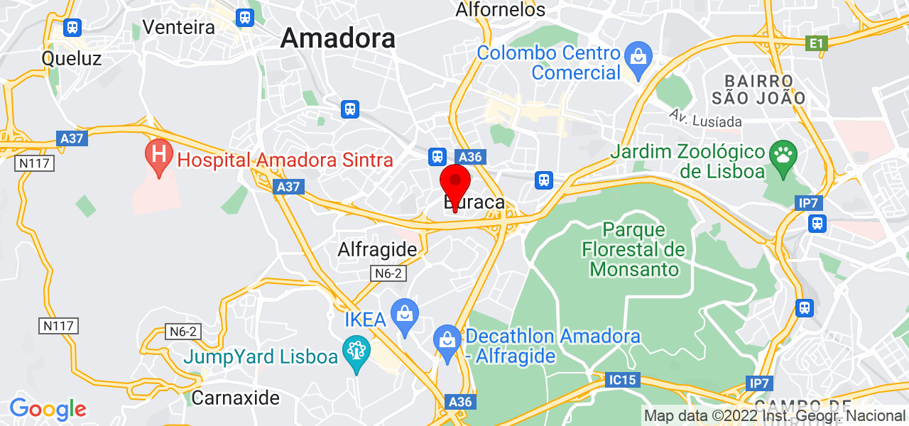 Geferson Pedro - Lisboa - Amadora - Mapa