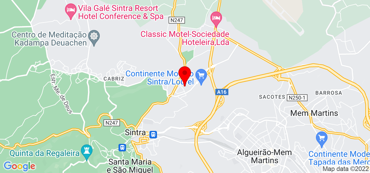 Maria Isabel de Carvalho de Oliveira - Lisboa - Sintra - Mapa