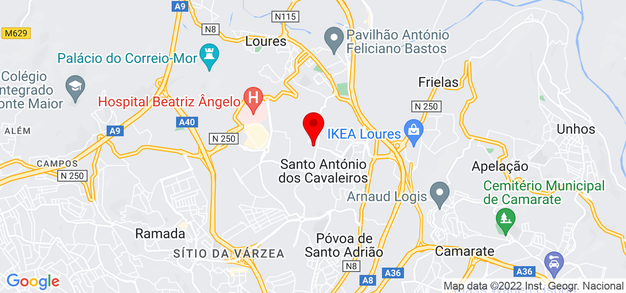 Catia - Lisboa - Loures - Mapa