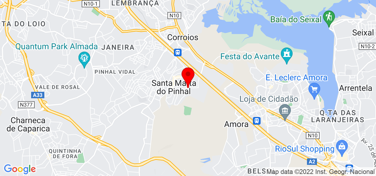 Thiago Santos - Setúbal - Seixal - Mapa