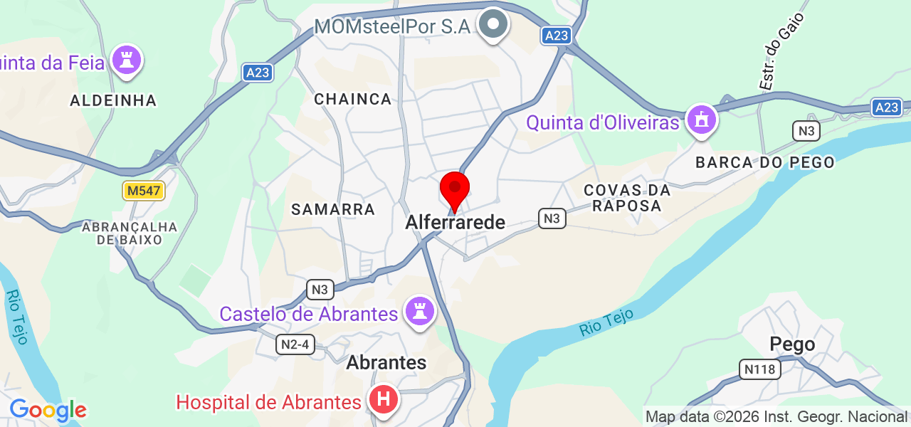 PrimeClean Serviços - Santarém - Abrantes - Mapa