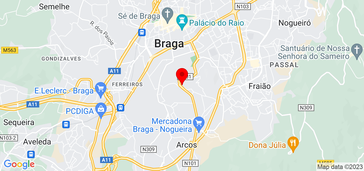 Duarte Costa - Braga - Braga - Mapa