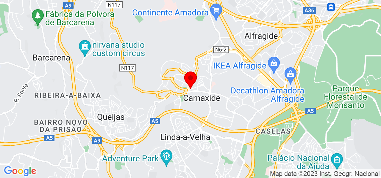 A Senhora dos Gatos - Lisboa - Oeiras - Mapa