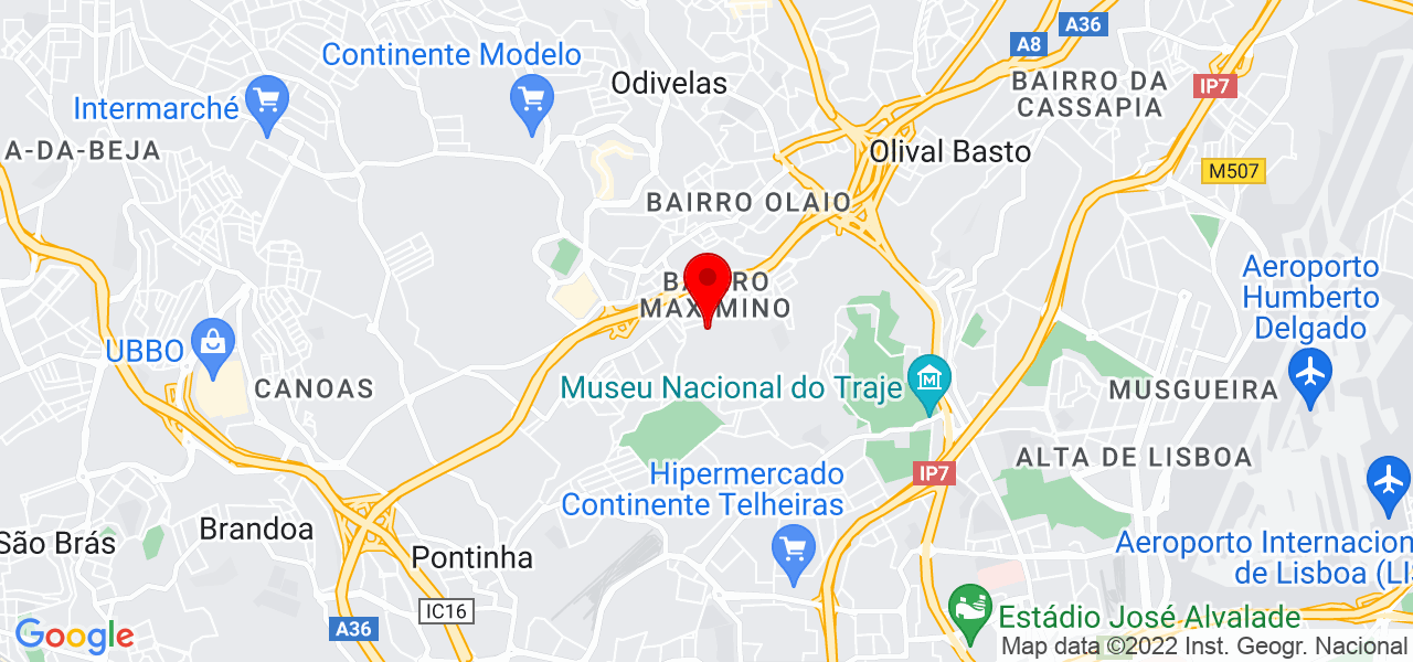 Bruno Carvalho - Lisboa - Odivelas - Mapa
