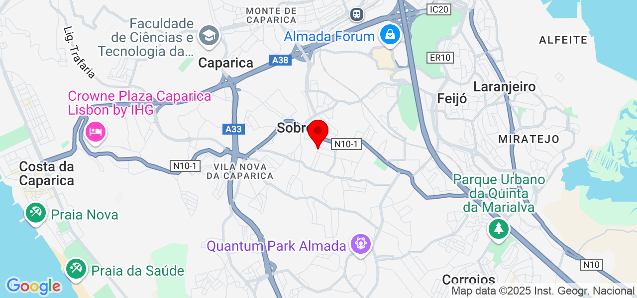 Barbara Brasil - Setúbal - Almada - Mapa