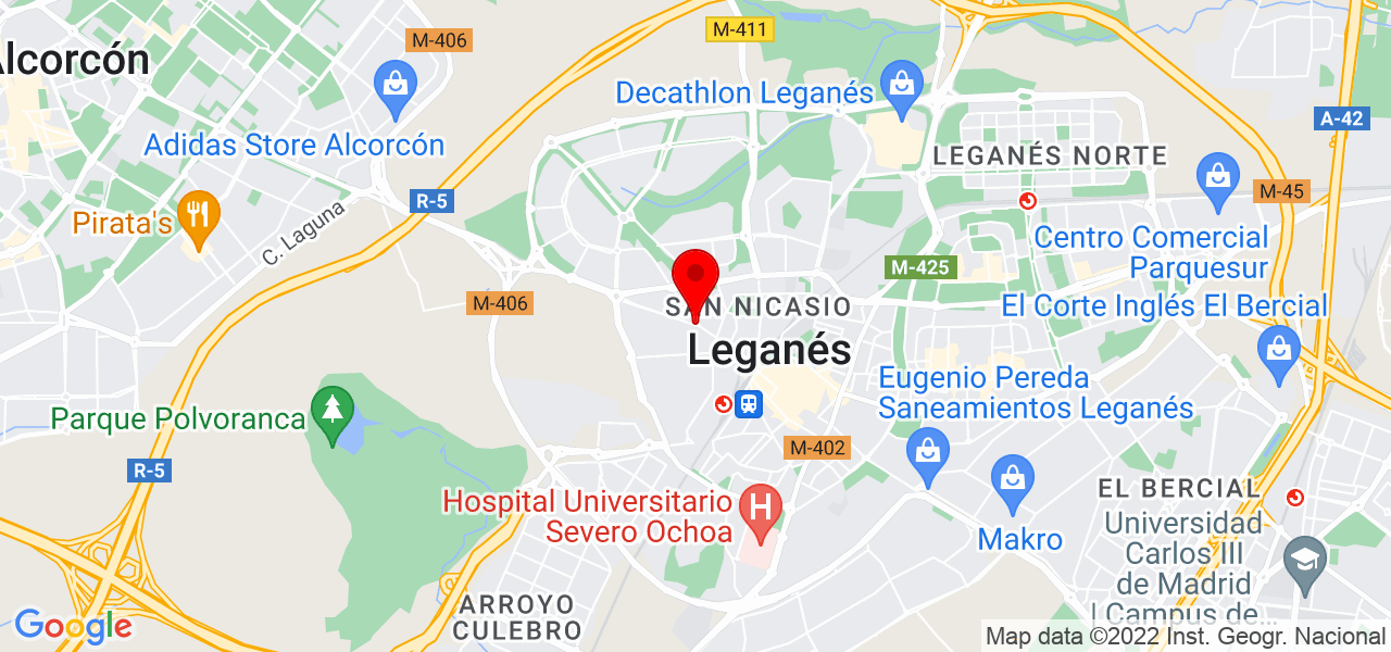 Laura Garcia - Comunidad de Madrid - Leganés - Mapa
