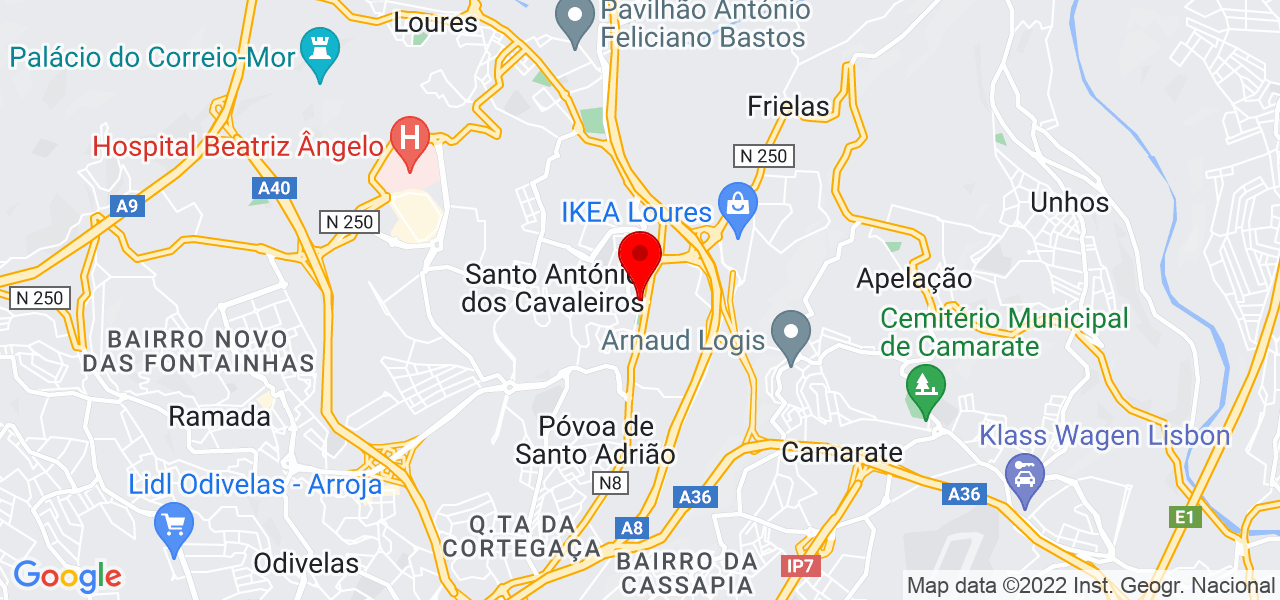 Letizia - Lisboa - Loures - Mapa