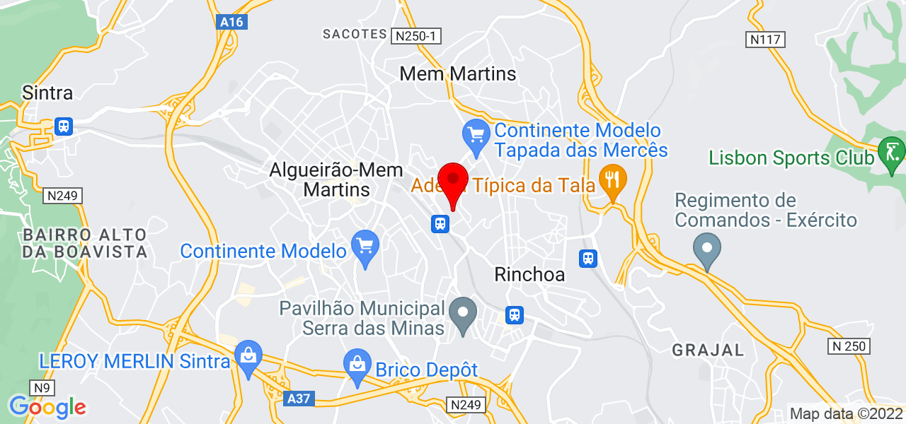 Cl&aacute;udia Lopes_Fotografia - Lisboa - Sintra - Mapa
