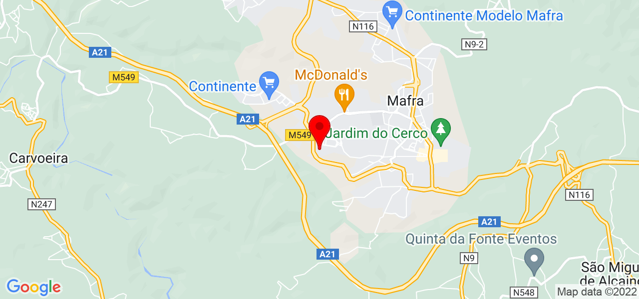 S&iacute;lvia Rafael - Lisboa - Mafra - Mapa
