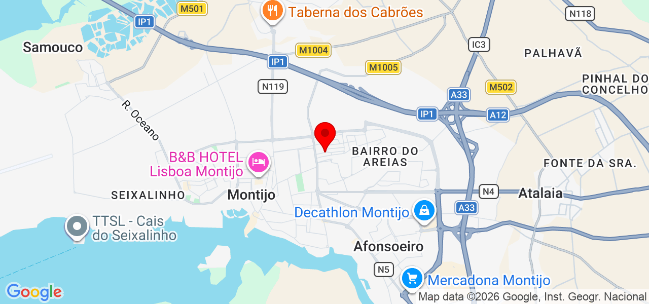Bert Engenharia e Construção - Setúbal - Montijo - Karte