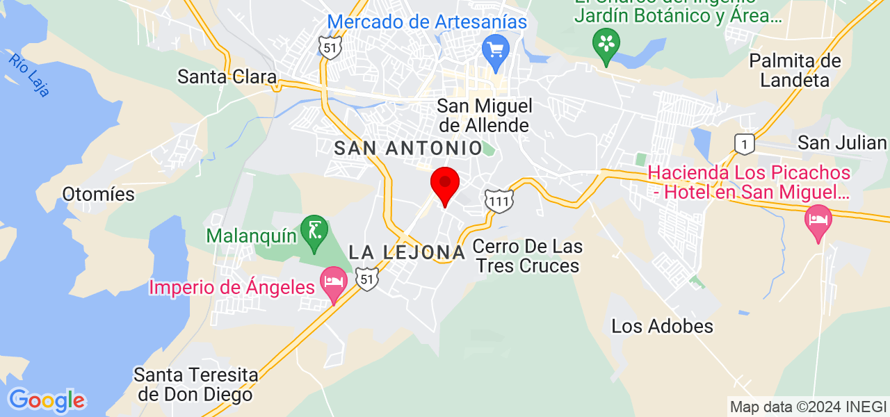 PNM paisajismo - Guanajuato - San Miguel de Allende - Mapa