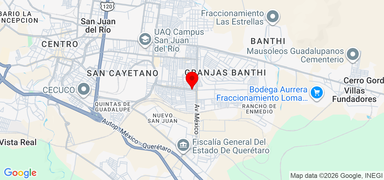 Servicios Integrales Gómez: Electricidad y Plomería Profesional en SJR. - Querétaro - San Juan del Río - Map