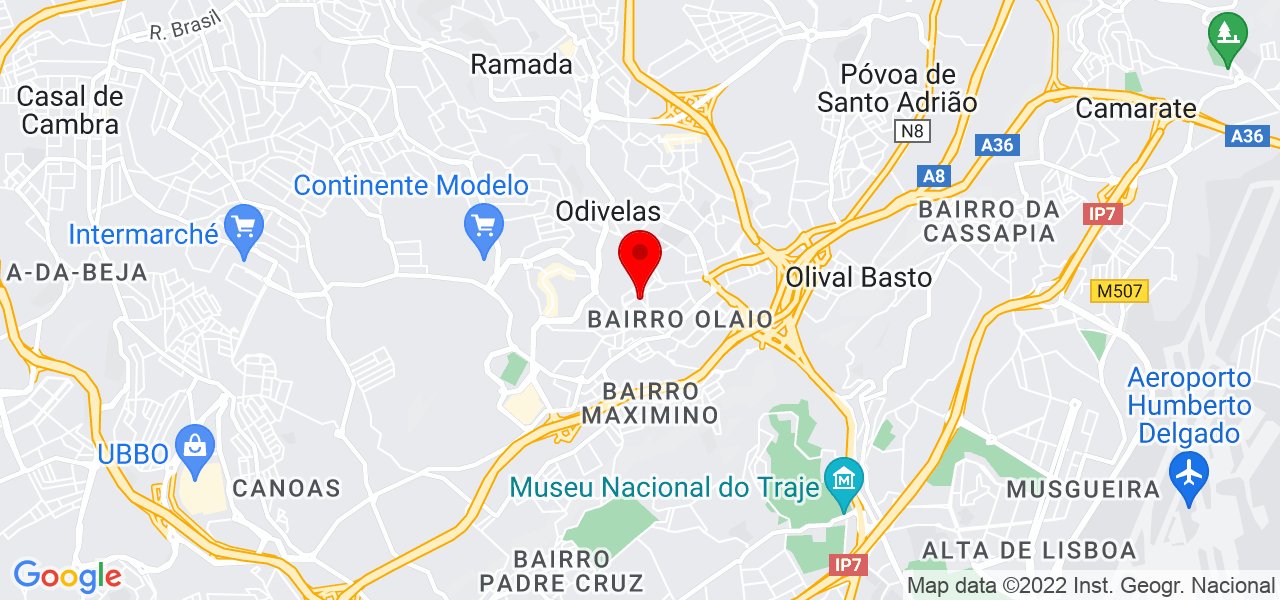 Helica Pinheiro - Lisboa - Odivelas - Mapa