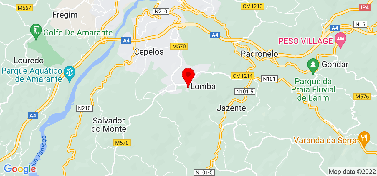 TecMetal - Influentstation - Porto - Amarante - Map