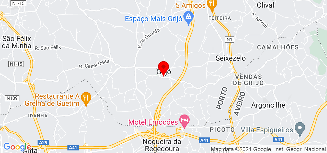 Lu&iacute;s  de Grij&oacute; - Porto - Vila Nova de Gaia - Mapa