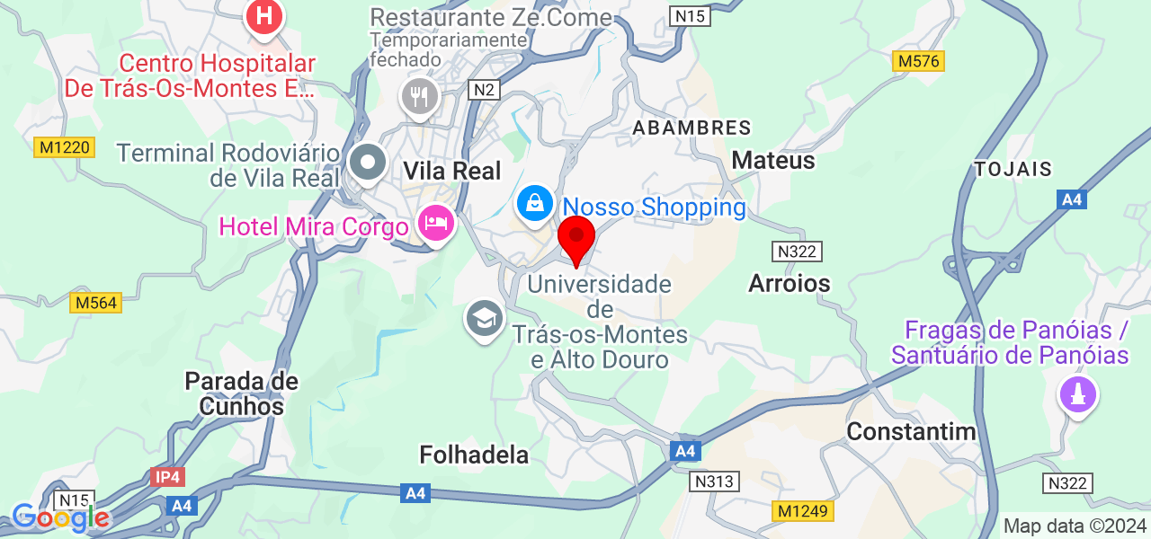 Acreditar - cuidados com idosos e utentes com Paralisia Cerebral - Vila Real - Vila Real - Mapa