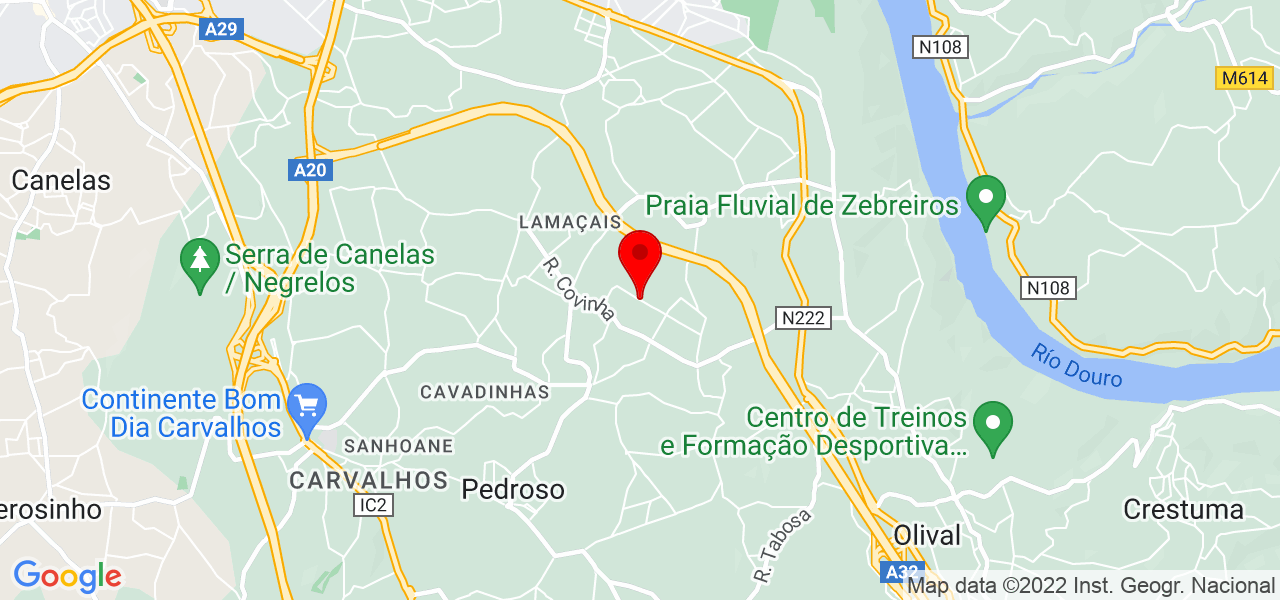 Fabiana Pinto - Porto - Vila Nova de Gaia - Mapa