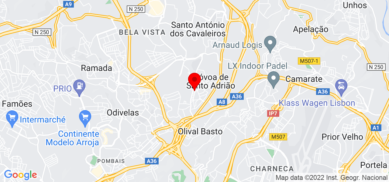 Zohar - Lisboa - Odivelas - Mapa
