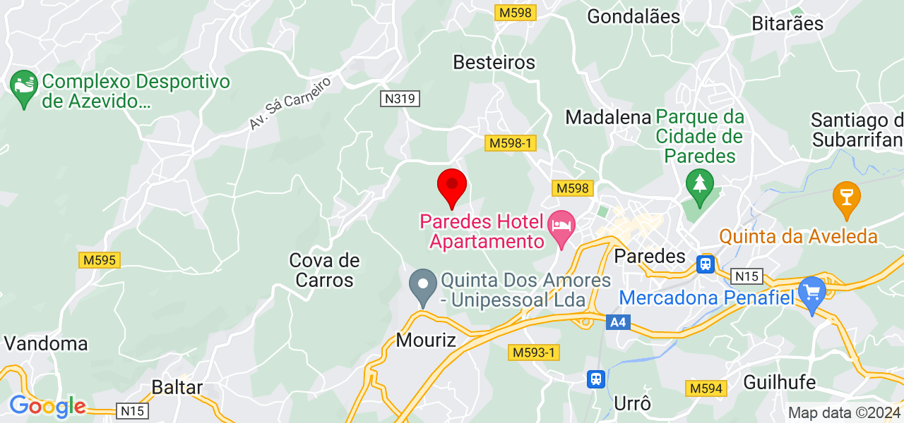 Malinda Coa - Porto - Paredes - Mapa