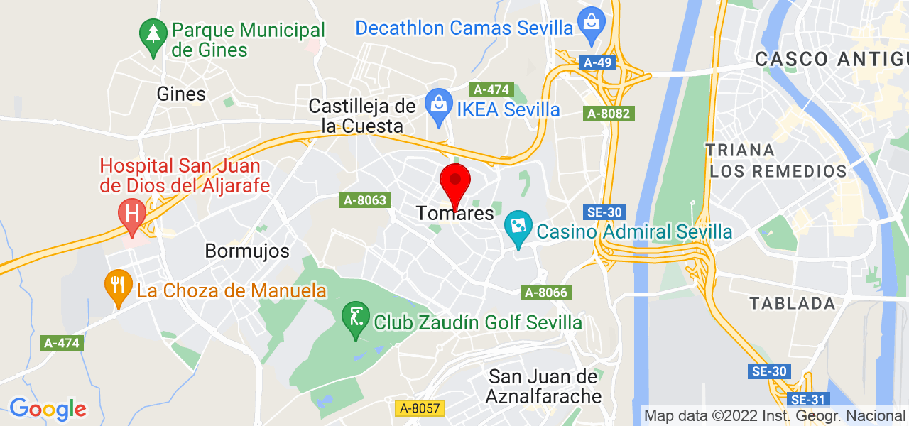 aurioles.es - Andalucía - Tomares - Mapa