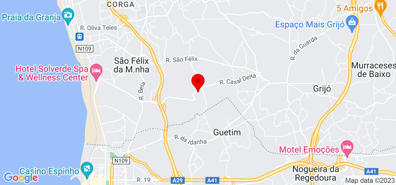 Cl&aacute;udia T&aacute;mara - Porto - Vila Nova de Gaia - Mapa