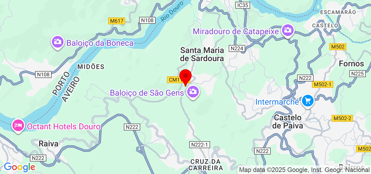 Gonçalo Costa - Aveiro - Castelo de Paiva - Mapa
