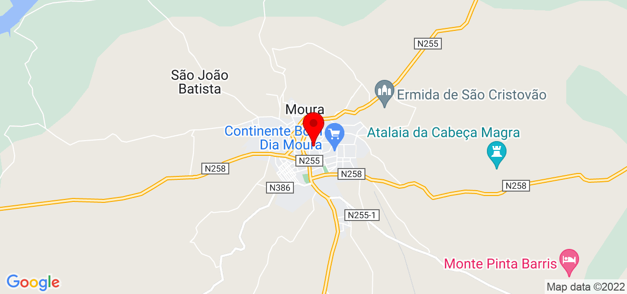 Gabriela - Beja - Moura - Mapa