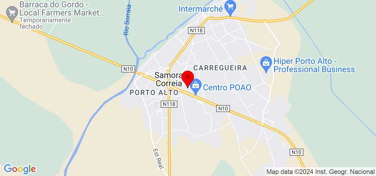 Gabriell - Santarém - Benavente - Mapa