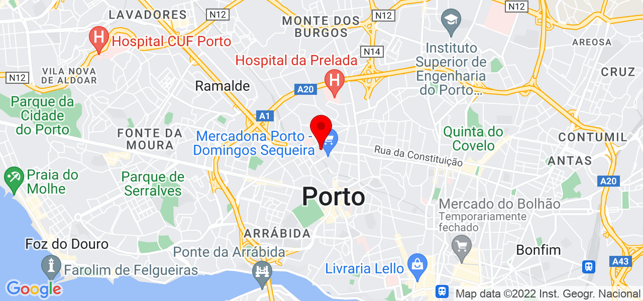 Elisete Oliveira - Porto - Porto - Mapa