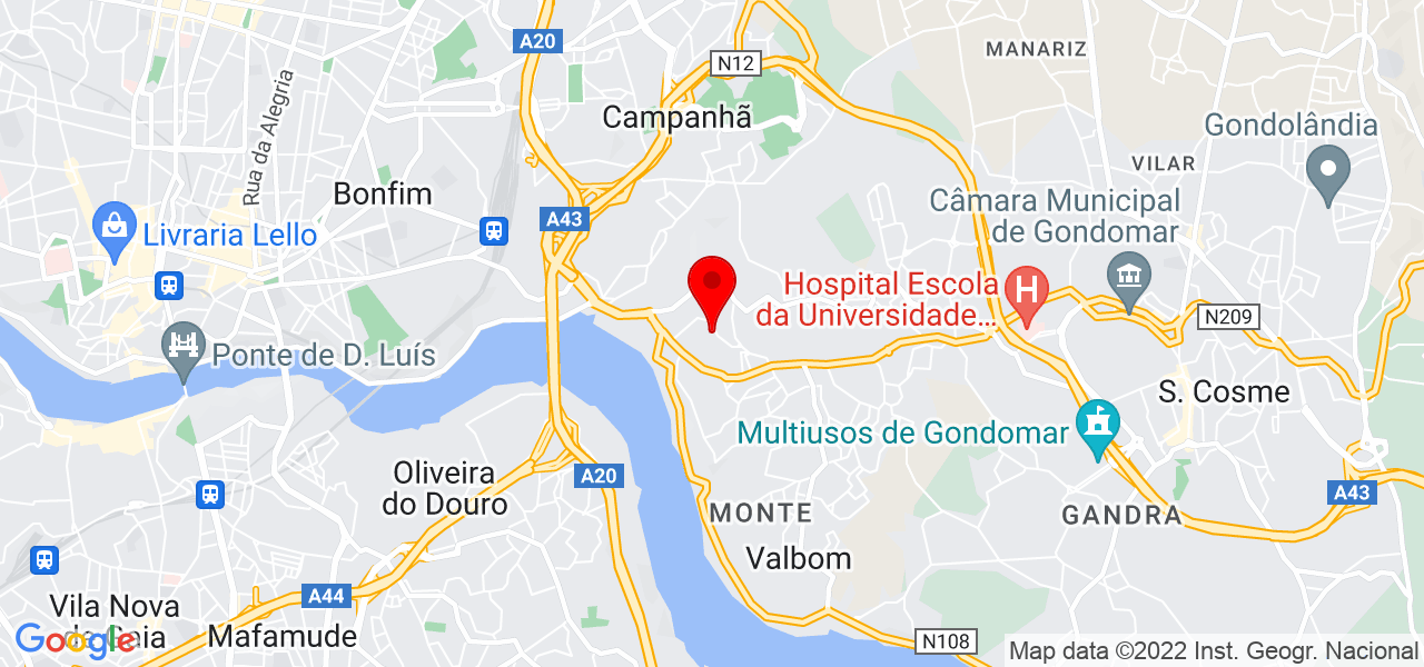 Luis Lopes - Porto - Gondomar - Mapa