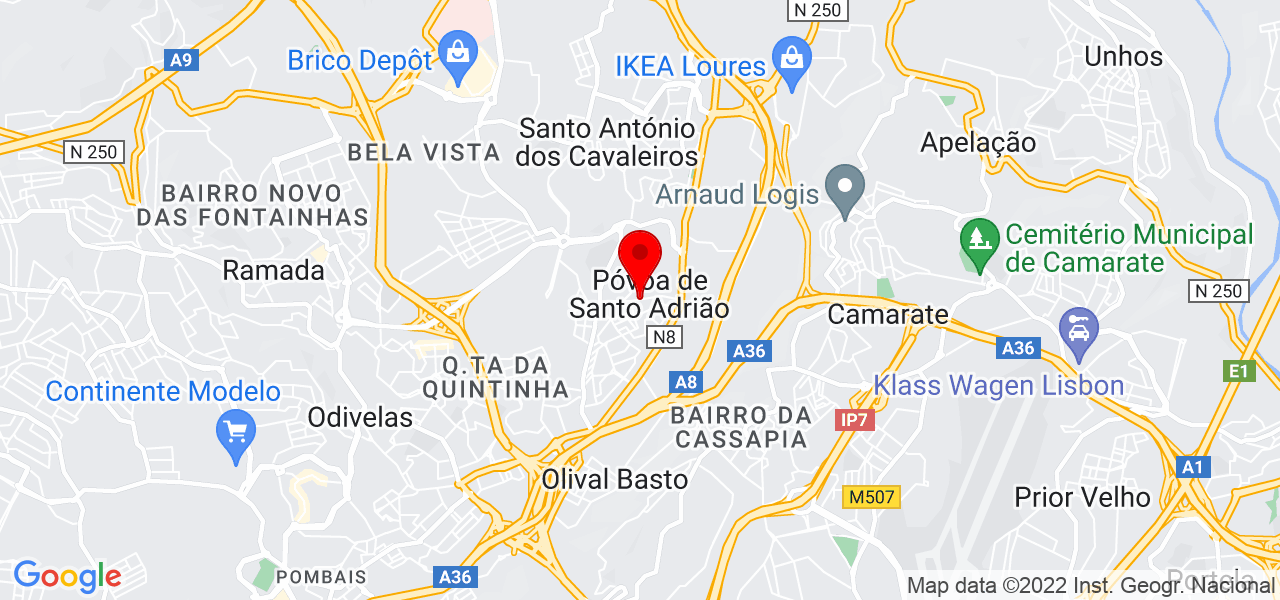 BIGR- Gest&atilde;o de Condom&iacute;nios - Lisboa - Odivelas - Mapa