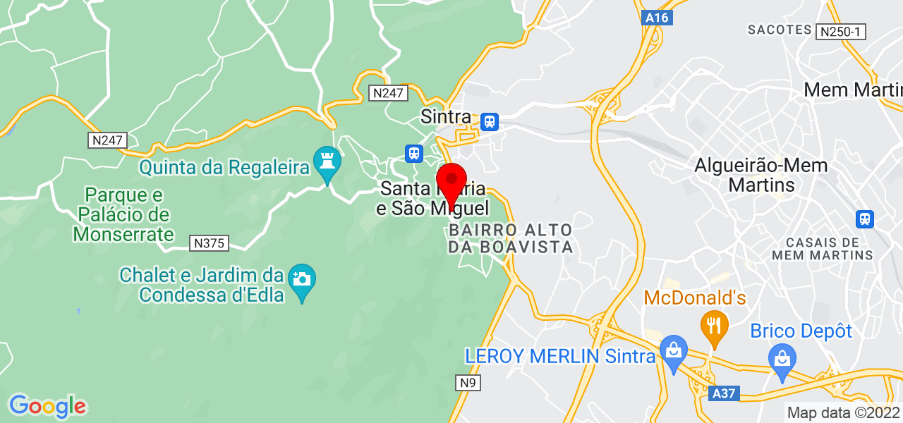 &Acirc;ngela Albuquerque - Lisboa - Sintra - Mapa