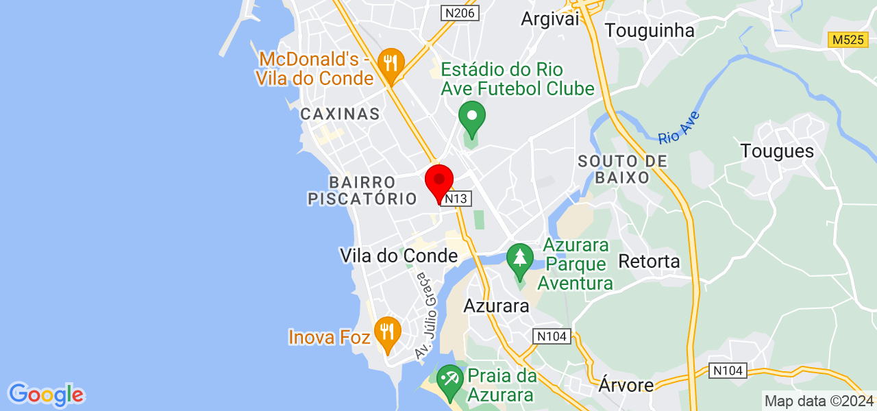 Isac Afonso - Porto - Vila do Conde - Mapa