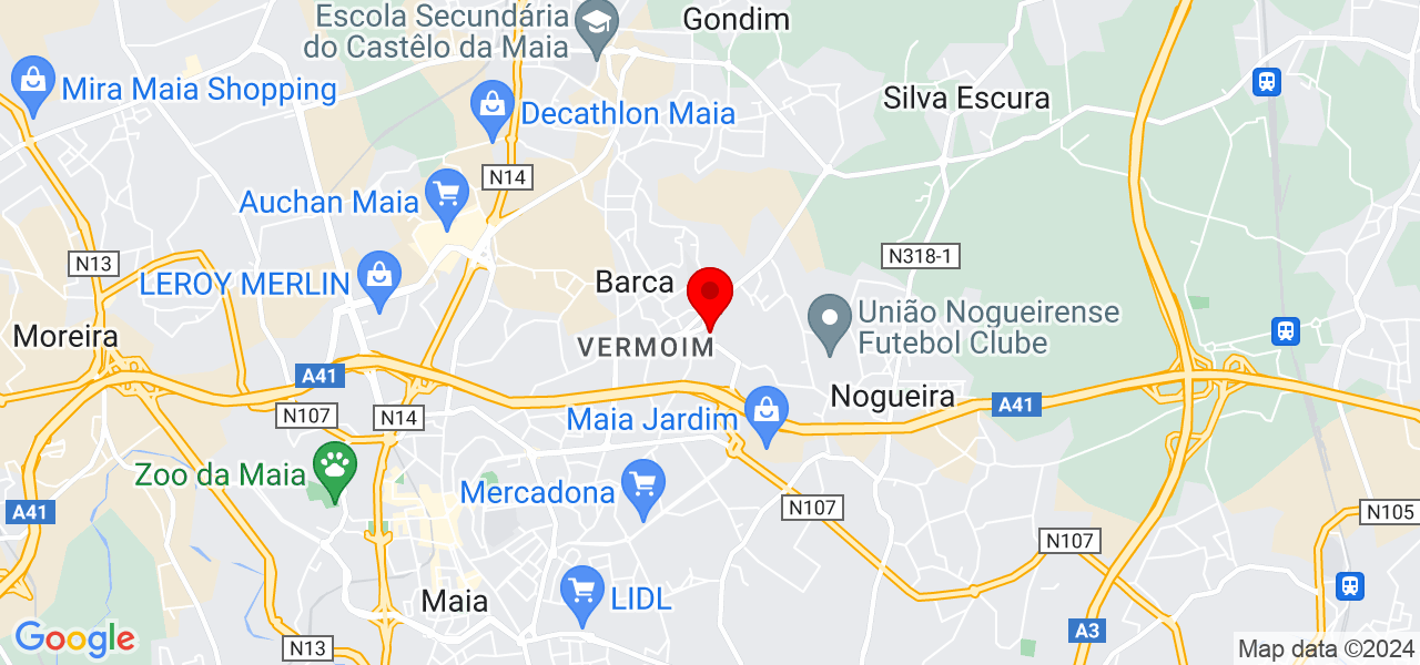 &Eacute;rica - Porto - Maia - Mapa