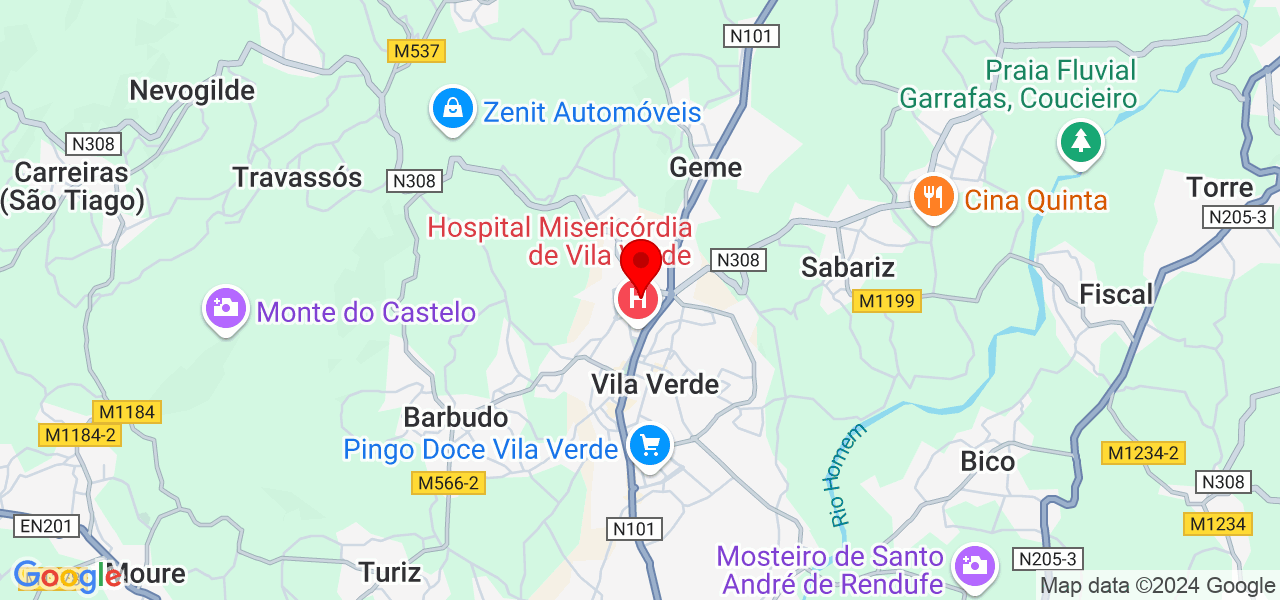 Bruno Ribeiro - Braga - Vila Verde - Mapa