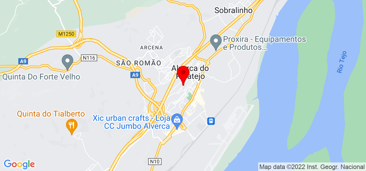 Rubiane de Melo Lopes - Lisboa - Vila Franca de Xira - Mapa