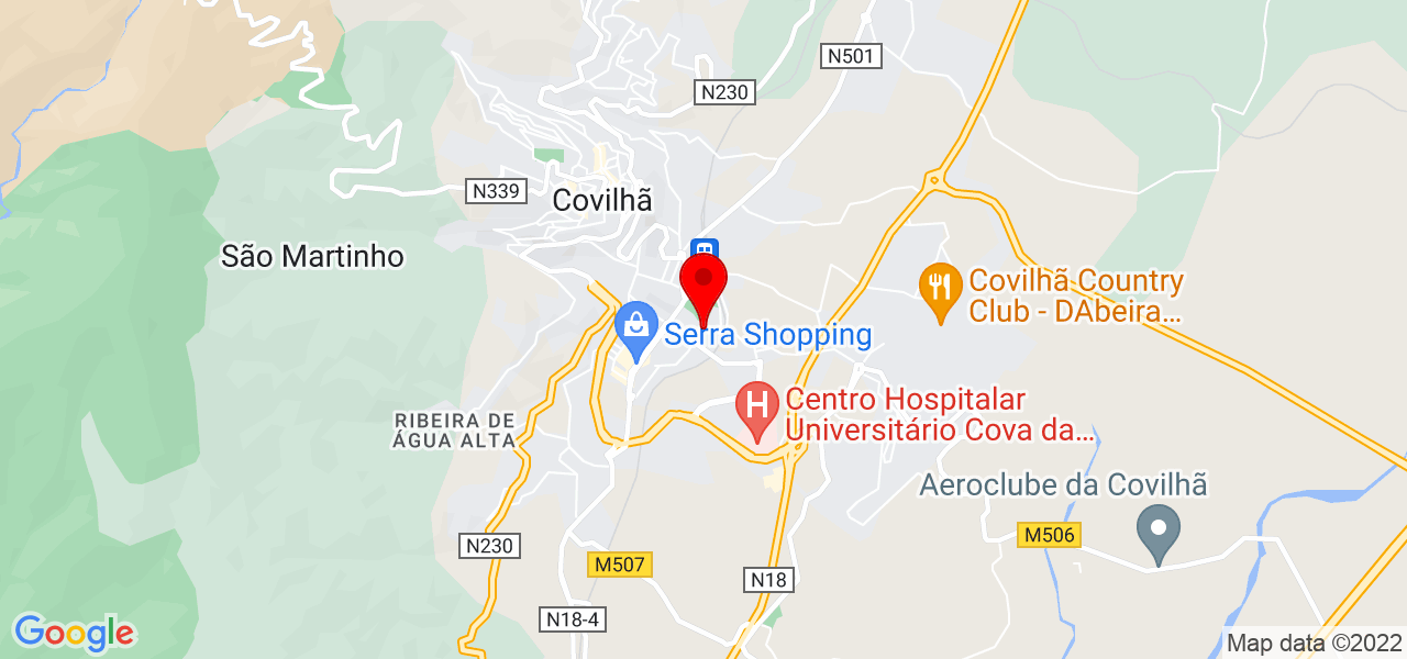 St&eacute;fane Costa - Castelo Branco - Covilhã - Mapa