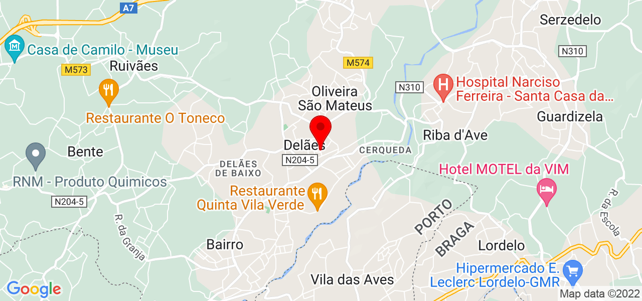 SimPa Limpeza - Braga - Vila Nova de Famalicão - Mapa