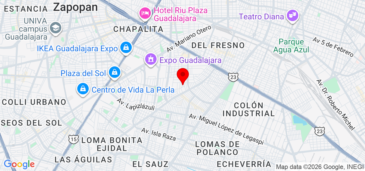 Carpinteria Residencial Madetza - Jalisco - Guadalajara - Mapa