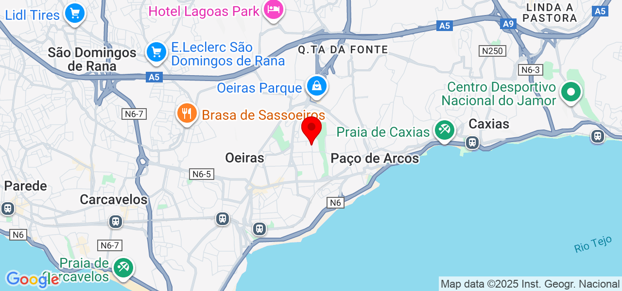 JnCoach - Lisboa - Oeiras - Karte