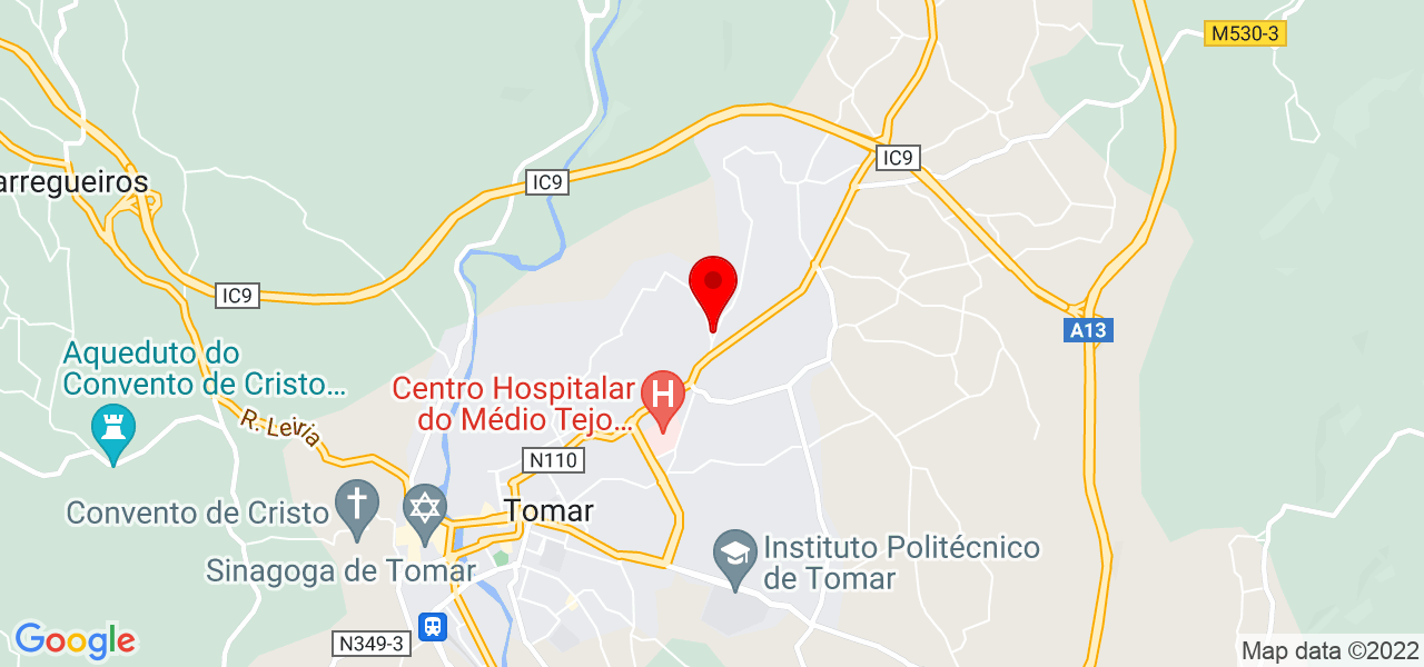 Dercy Andrade - Santarém - Tomar - Mapa