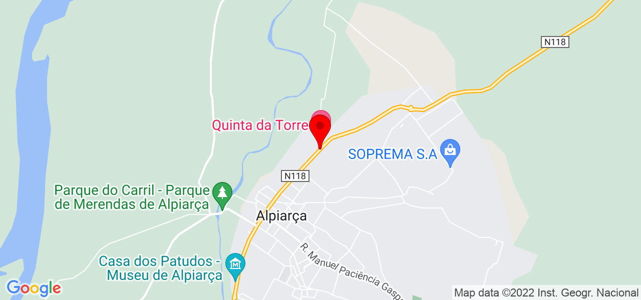 Inês - Santarém - Alpiarça - Mapa
