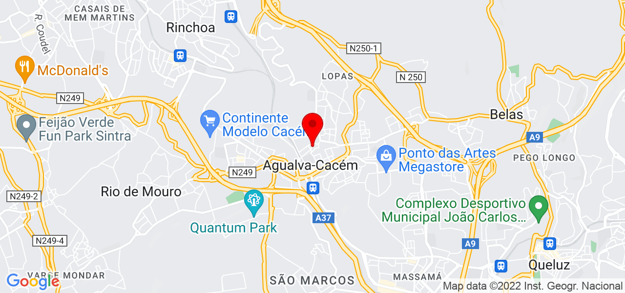 Benisia Costa - Lisboa - Sintra - Mapa